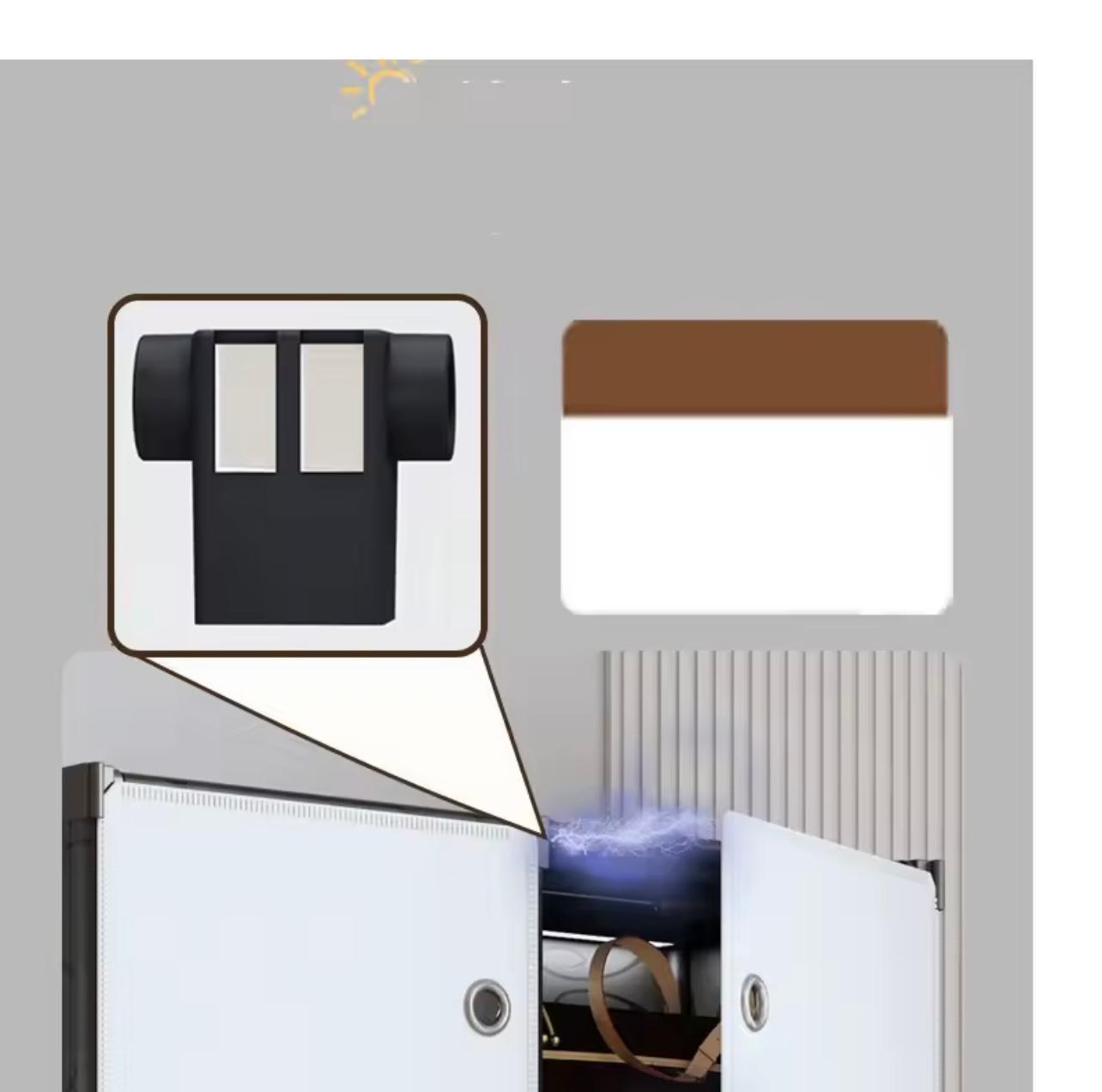 Storage Cabinet with 5 Layer Functional Plastic Organizer for Clothes, Shoes, and Wardrobes