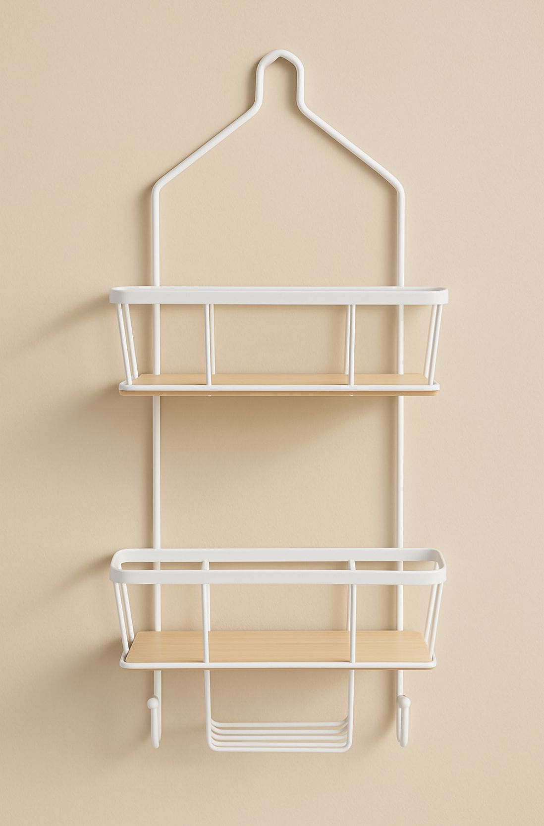 3 Layer Metal Wall Mounted Hook Type Shower Shelf Organizer,Shower Caddy Organizer Rack for Bathroom Use