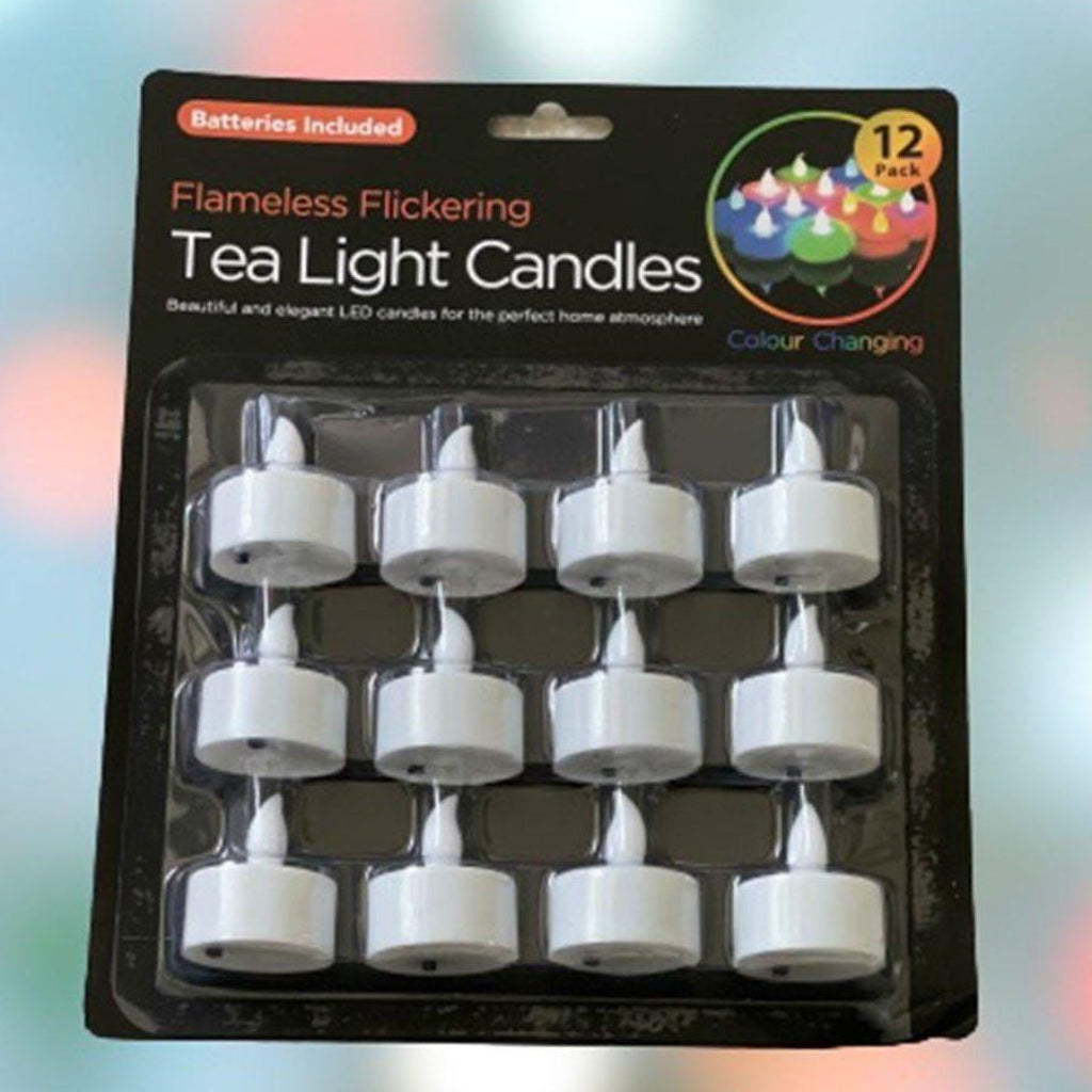 مجموعة مصابيح شموع LED وامضة تعمل بالبطارية مكونة من 12 قطعة