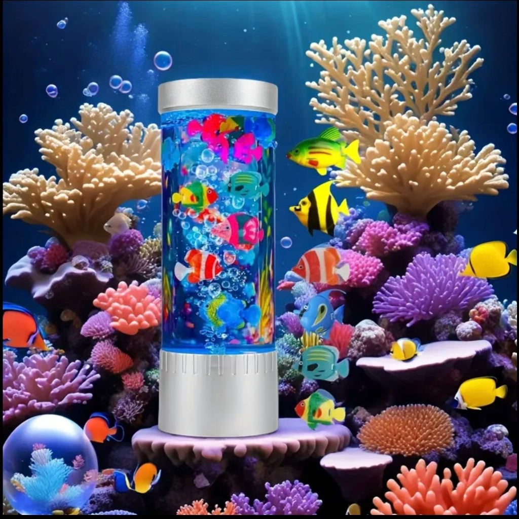 LED Desktop Fish Tank β Fantasy Fish Lamp with Bubble Lights & Water Dancing Tube