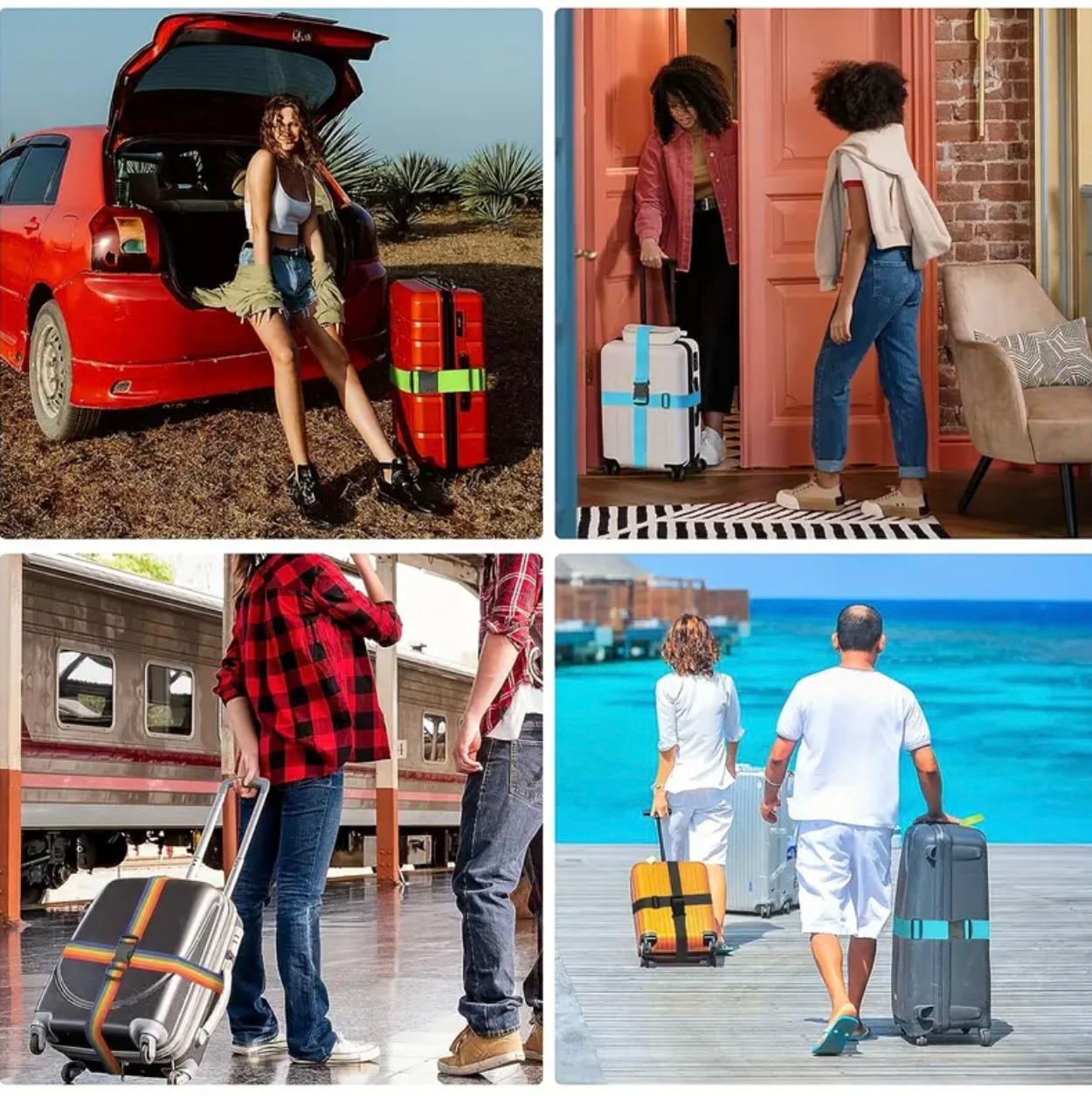 1pc Adjustable Anti-Theft Luggage Strap