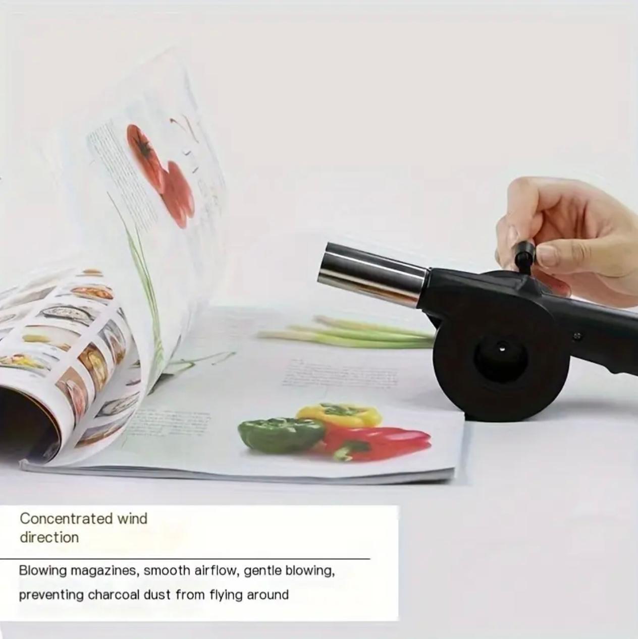 Manual Handheld Charcoal Starter Fan – High-Heat Resistant BBQ Blower