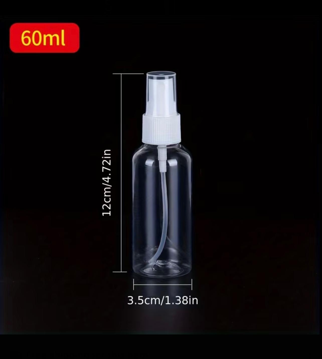 زجاجة رذاذ شفافة – حاوية سفر قابلة لإعادة الملء