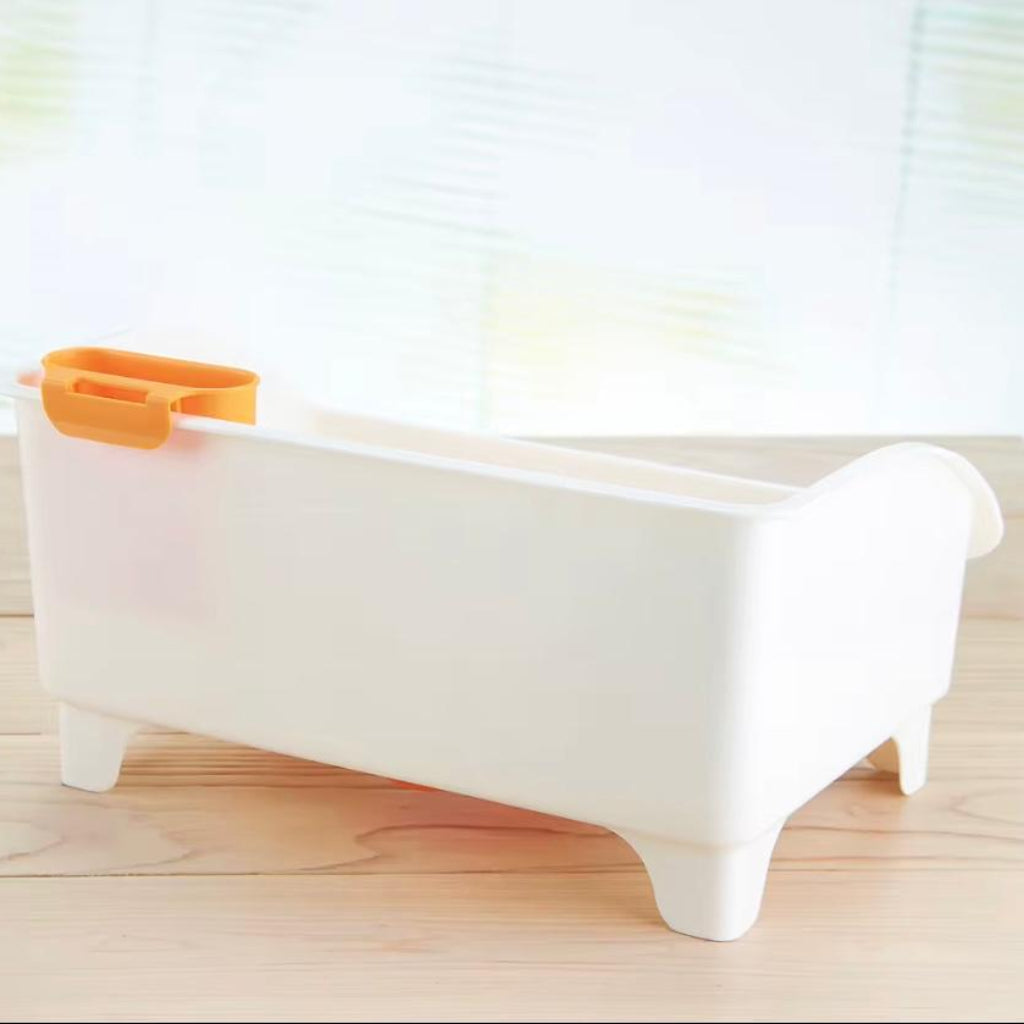 White Plastic Dish Draining Rack