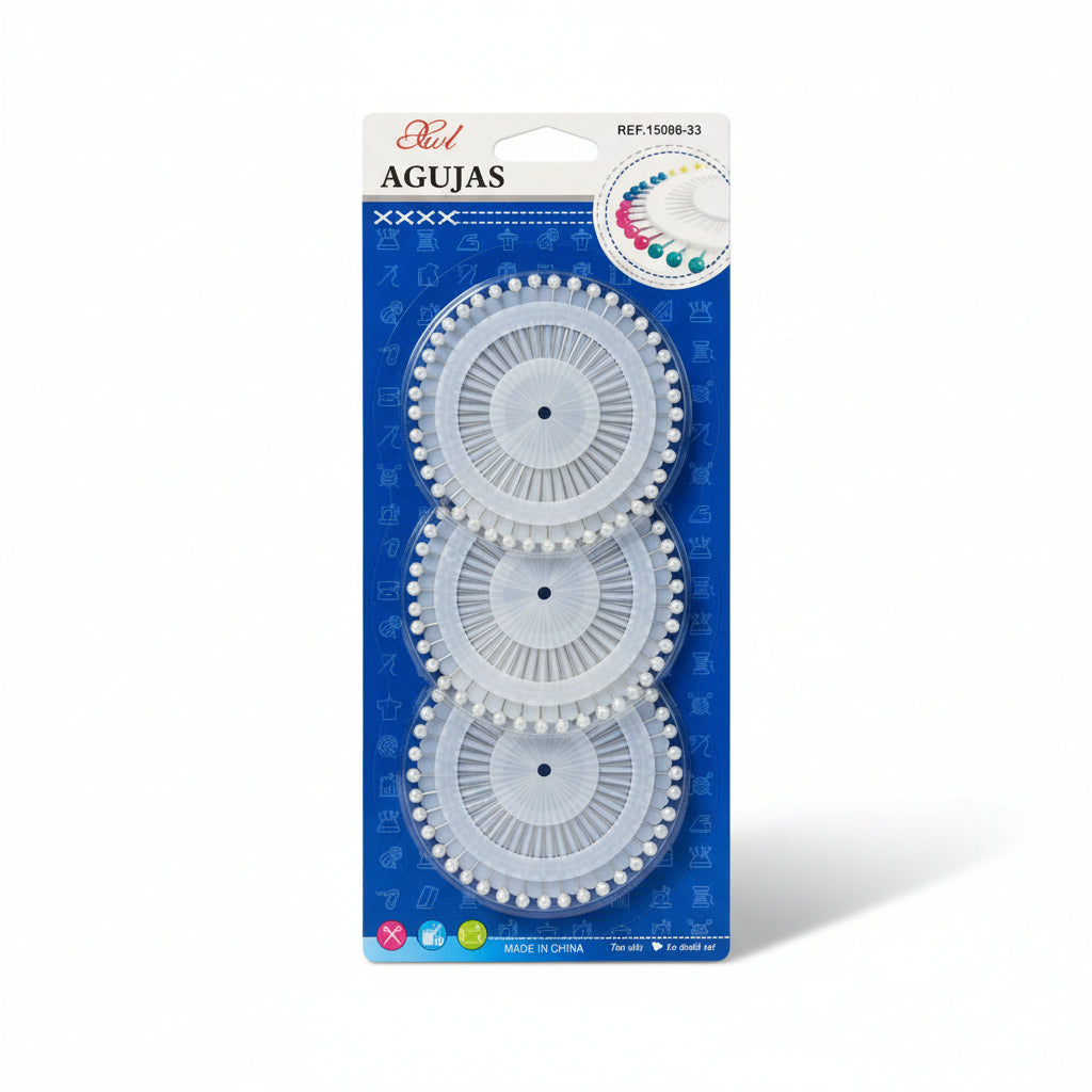 دبابيس مستقيمة لتحديد موضع خياطة القماش - دبابيس متعددة الألوان لؤلؤية وكلاسيكية باللون الأسود/الأبيض للخياطة والحرف اليدوية