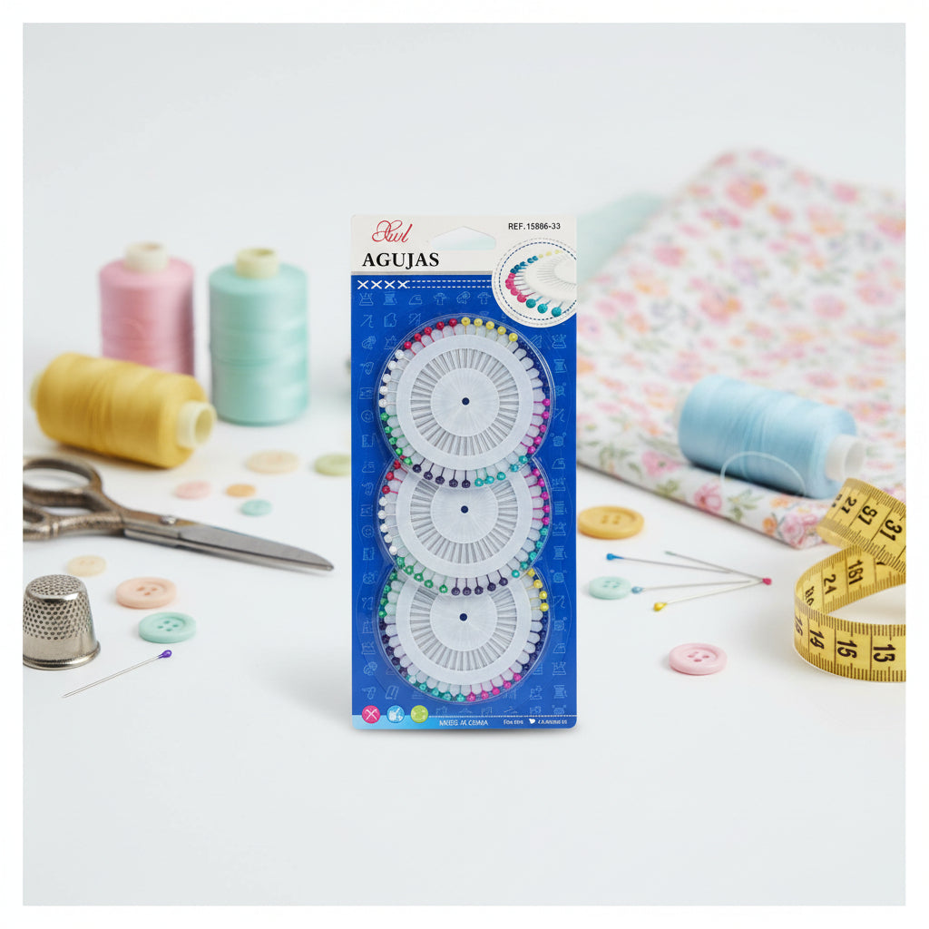 دبابيس مستقيمة لتحديد موضع خياطة القماش - دبابيس متعددة الألوان لؤلؤية وكلاسيكية باللون الأسود/الأبيض للخياطة والحرف اليدوية