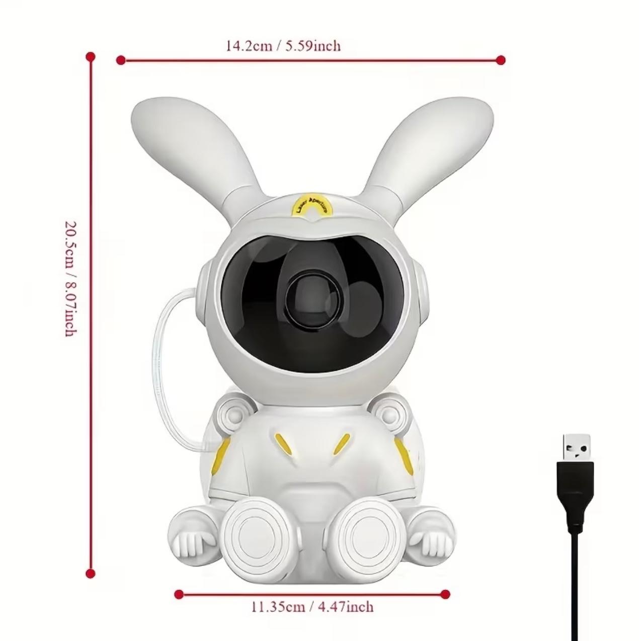 Modern Space Rabbit Star Projector Lamp