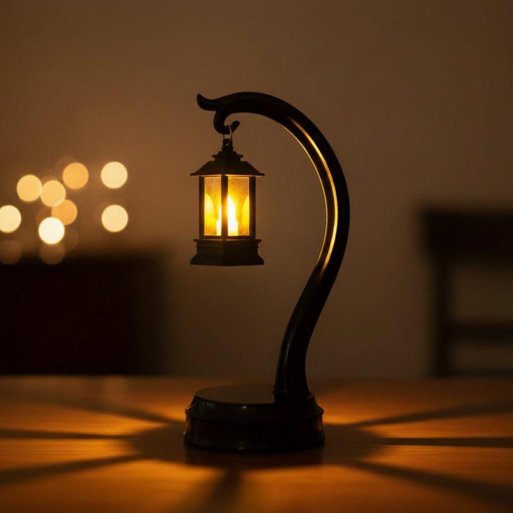 Ramadan Lantern with LED Candle Battery Powered