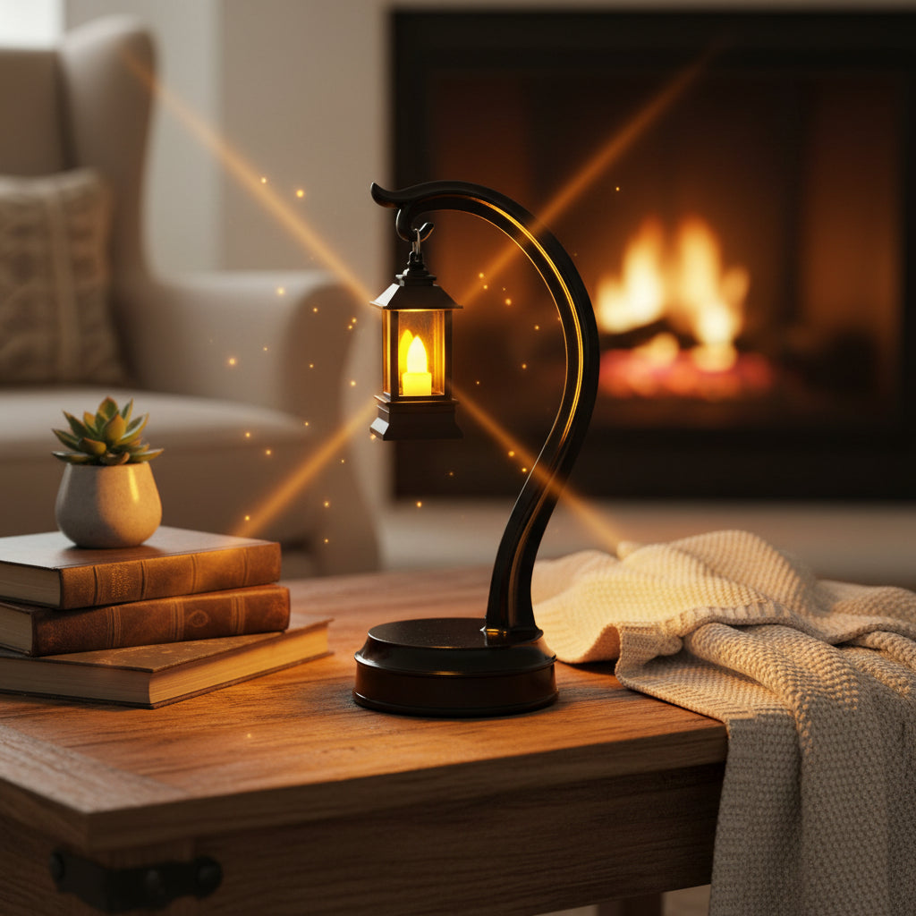 Ramadan Lantern with LED Candle Battery Powered