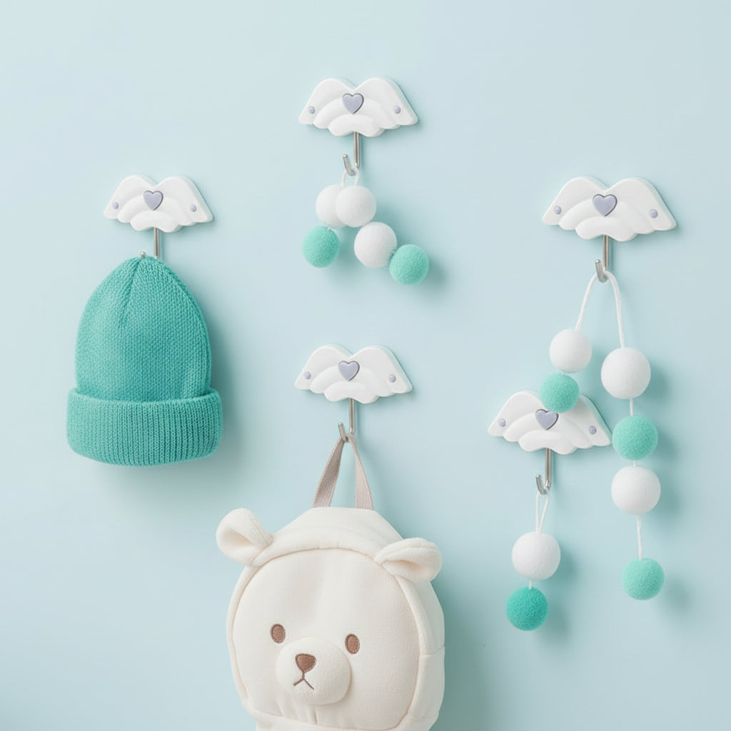 خطافات حائط ذاتية اللصق - خطافات مقاومة للماء وشديدة التحمل من مادة PVC، حمل أقصى 3 كجم