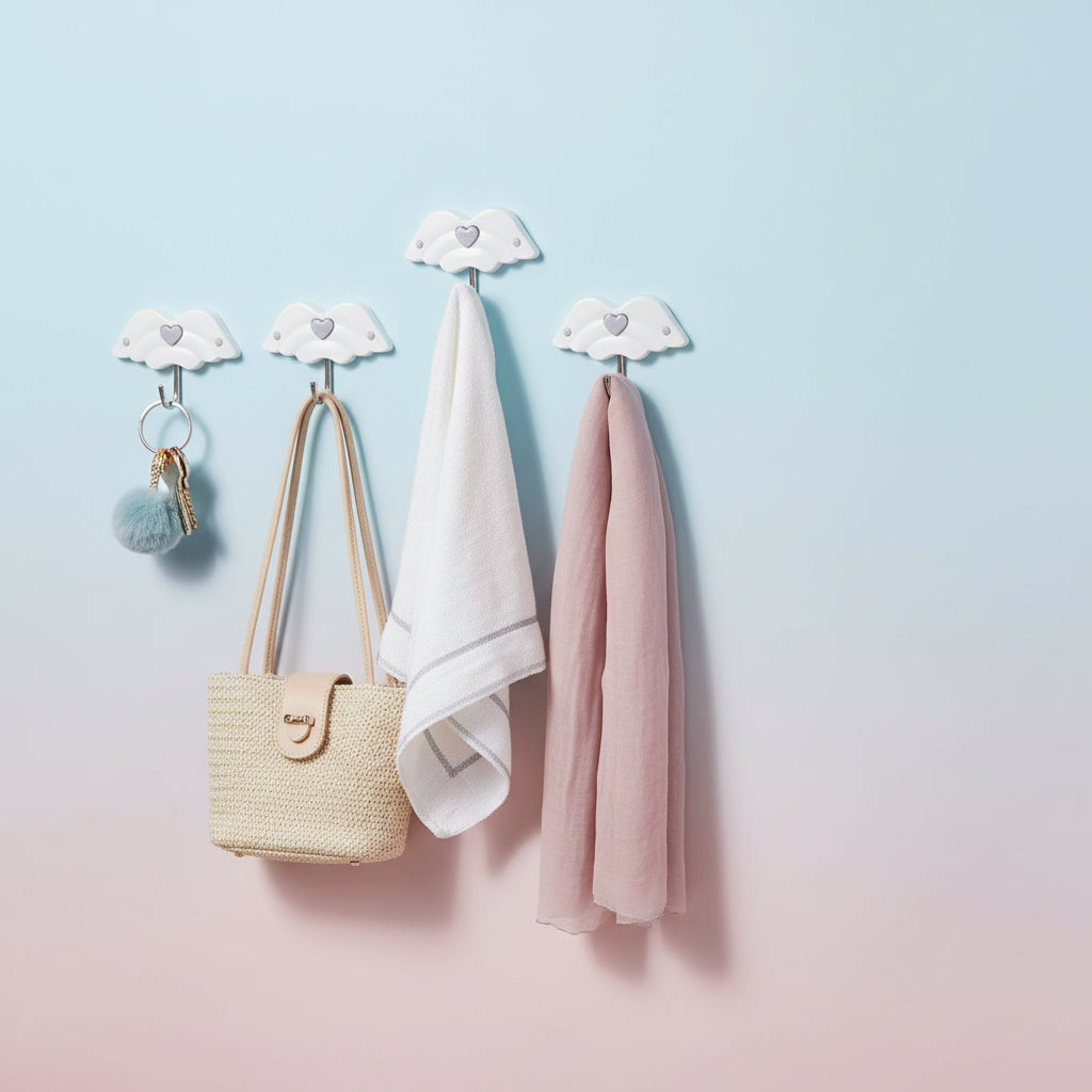 Self-Adhesive Wall Hooks – Waterproof, Heavy-Duty PVC Hooks