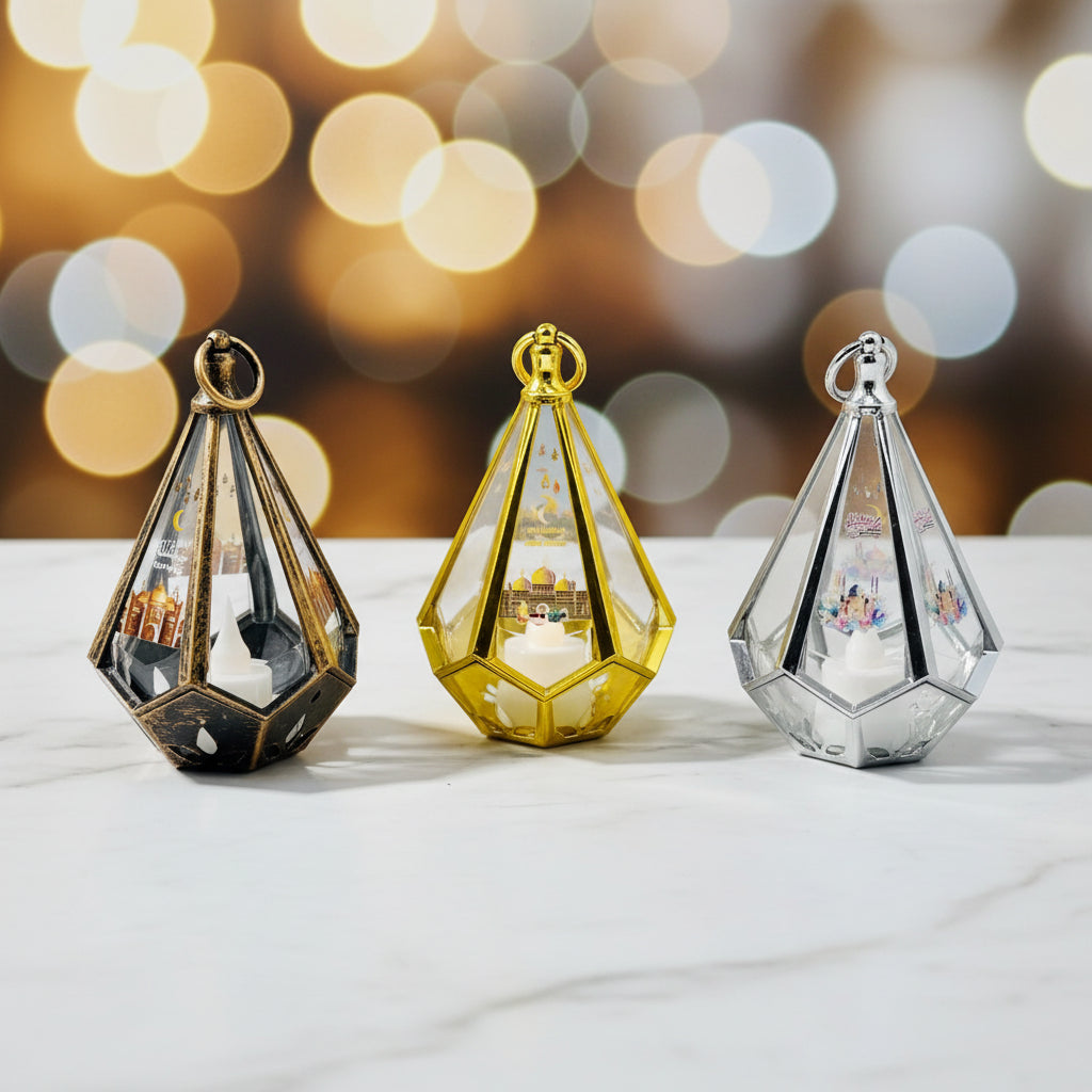 Islamic Ramadan & Hanging Lanterns – Battery-Powered Decoration
