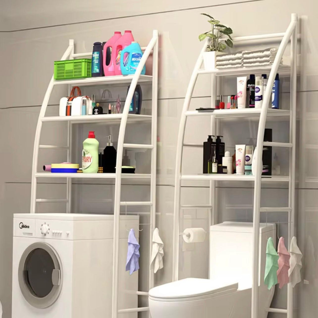 Large-Capacity Floor-to-Ceiling Toilet Storage Shelf