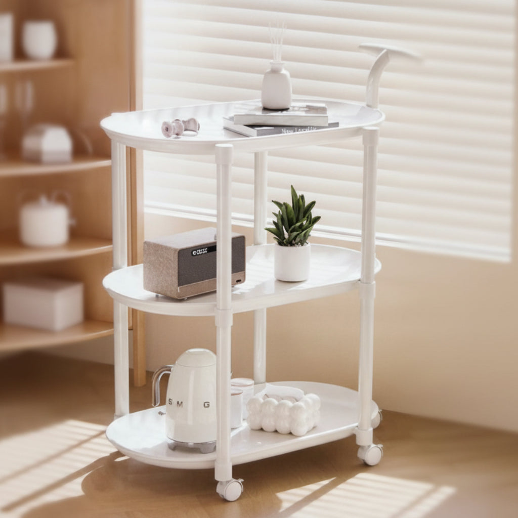 3-Tier Rolling Utility Cart with Tabletop