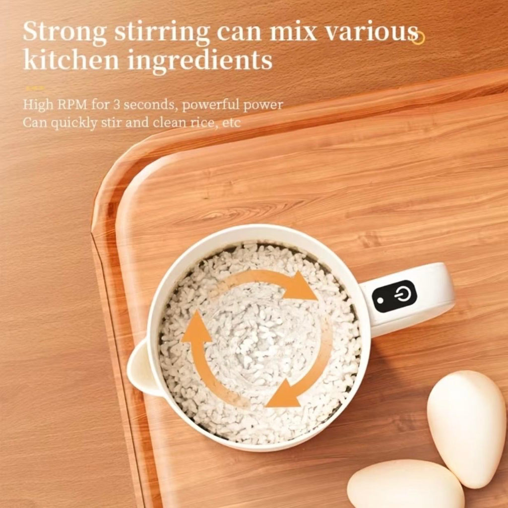 Household Small Multi-Functional Electric Egg Beater, Rice Washer, Mixer