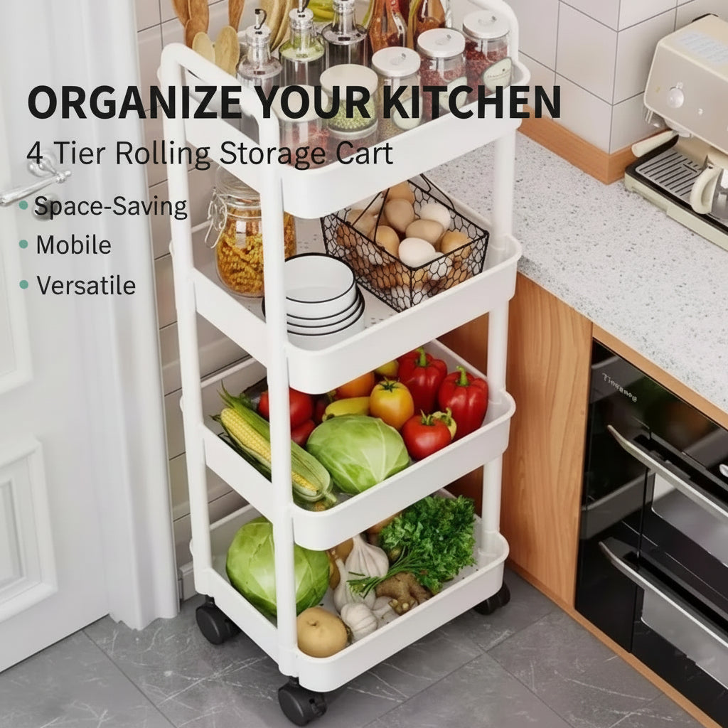 Multi-Purpose Rolling Cart – Perfect for Home, Office & Storage Organization