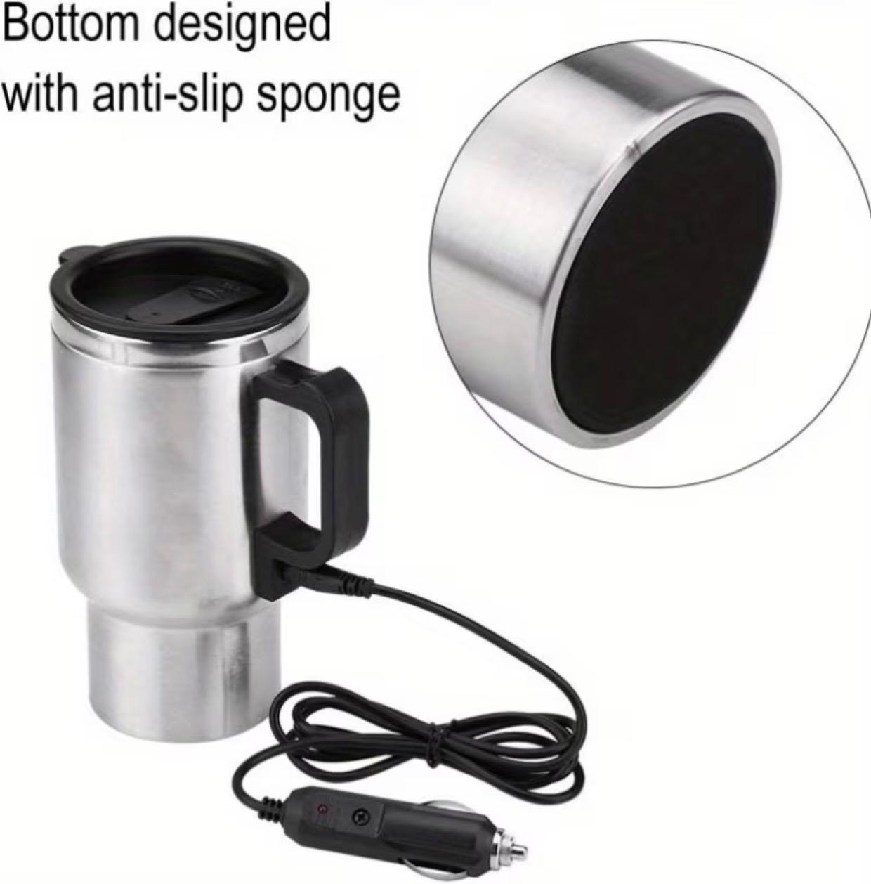 450ml Portable Stainless Steel Travel Mug – Electric Heating Cup