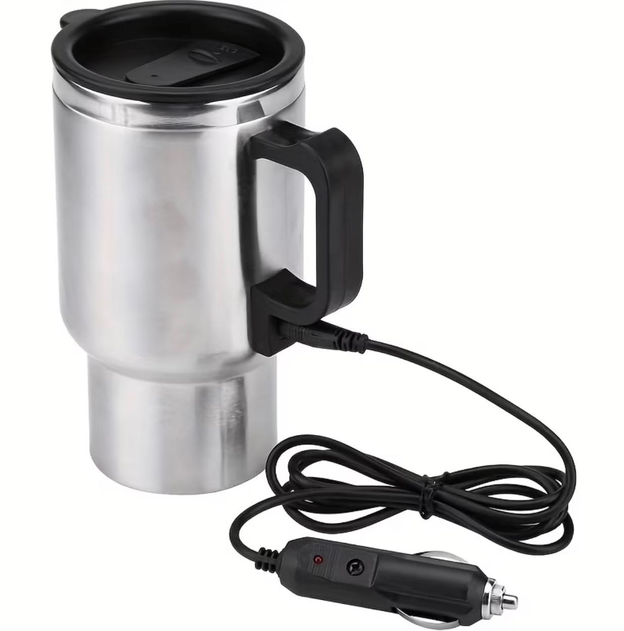 450ml Portable Stainless Steel Travel Mug – Electric Heating Cup