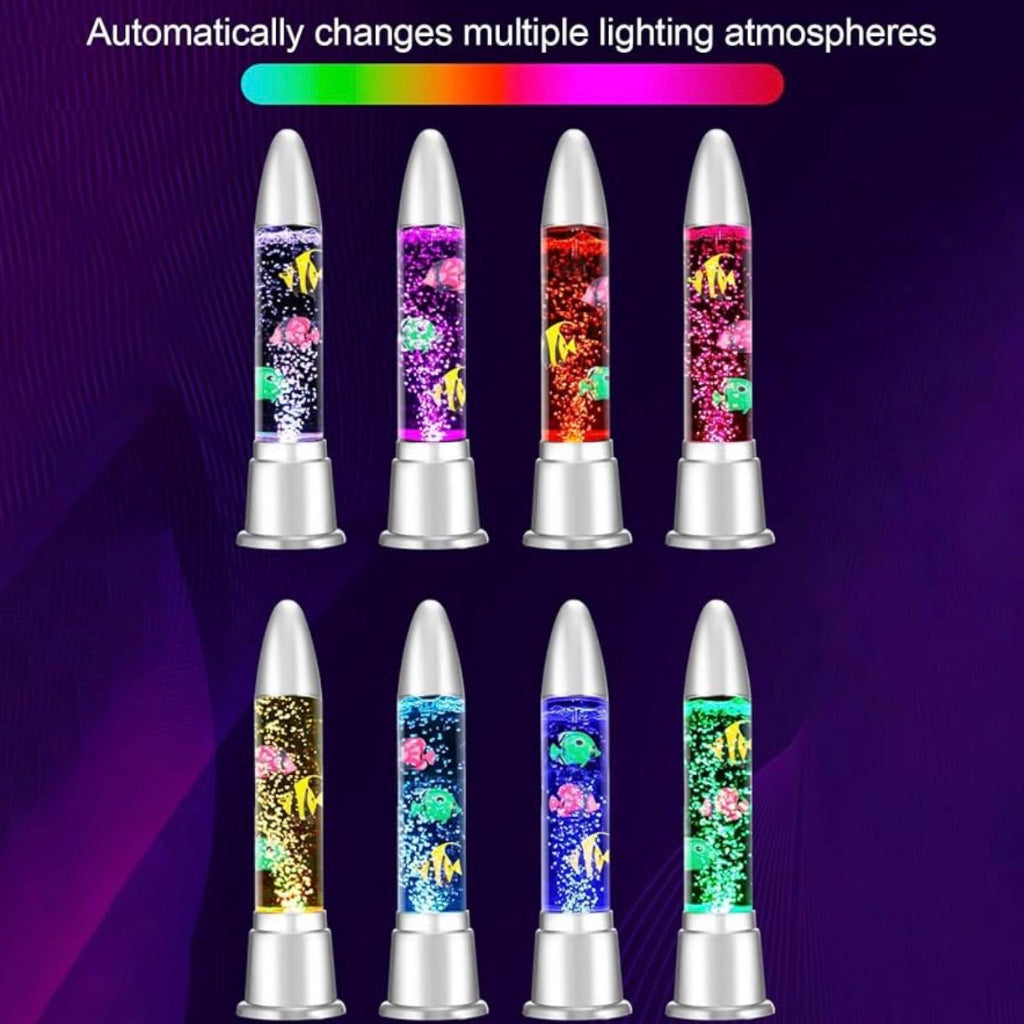 Fantasy LED Water Bubble Fish Tube Floor Lamp – 70 cm Sensory Aquarium Night Light