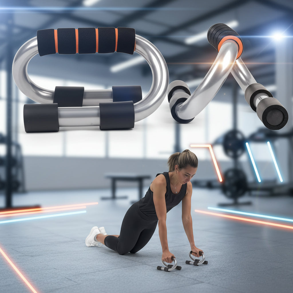 Push-Up Bars – Arms & Shoulder Training Exercise Stands with Non-Slip Foam Handles (Pair)
