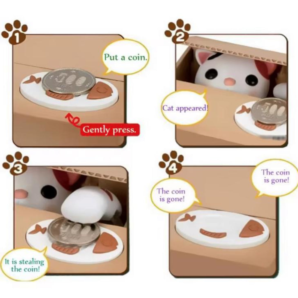 Automatic Stealing Coin Money Box – Cute Cat Piggy Bank