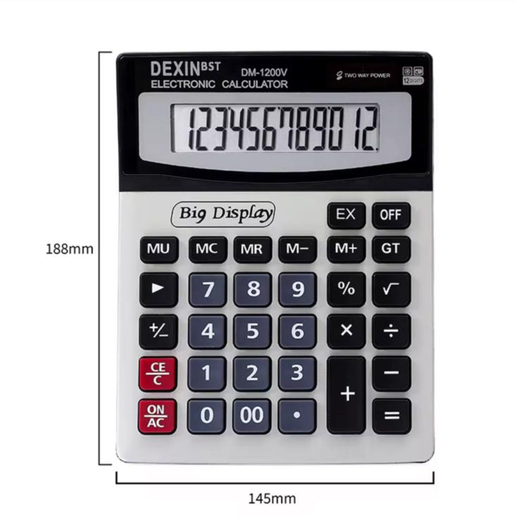 12-Bit Large Desktop Scientific DM1200V Calculator