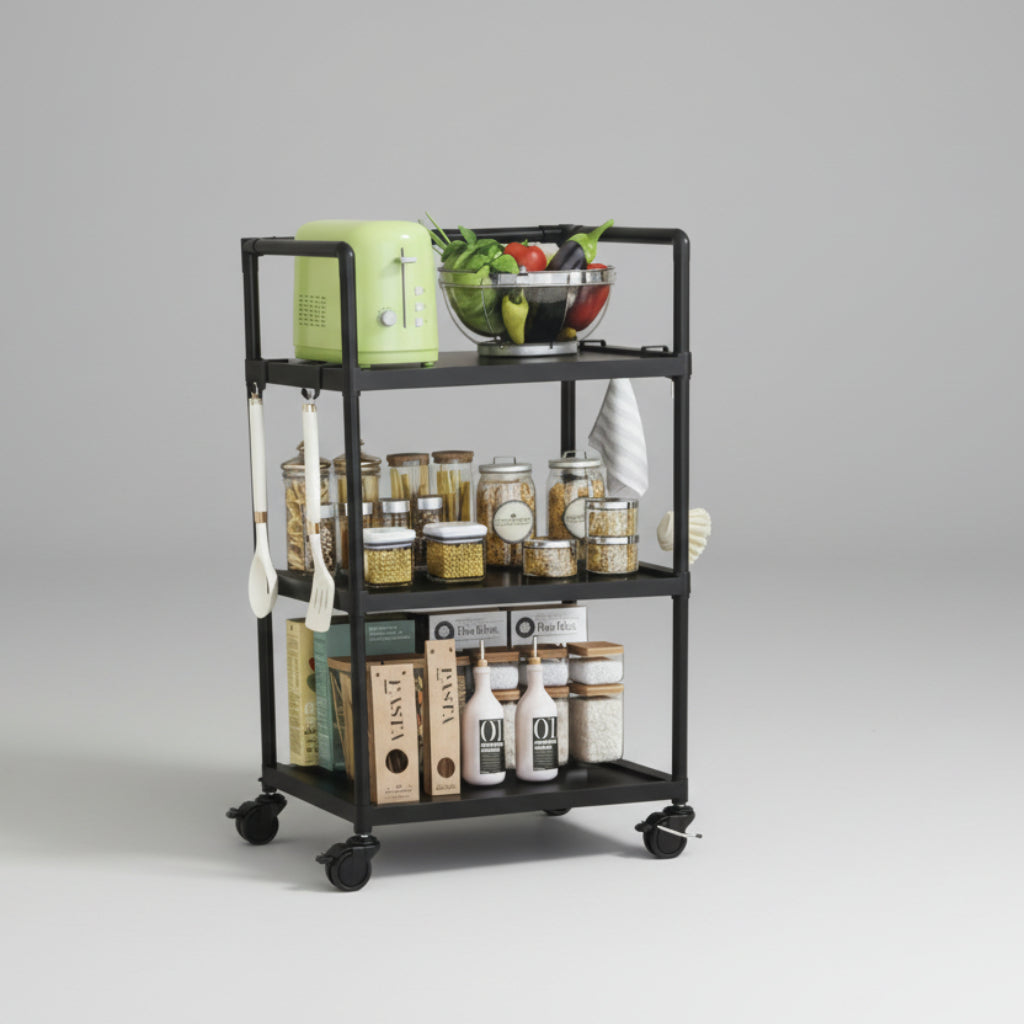 3-Layer Plastic Kitchen Rack – Multi-Purpose Storage Organizer
