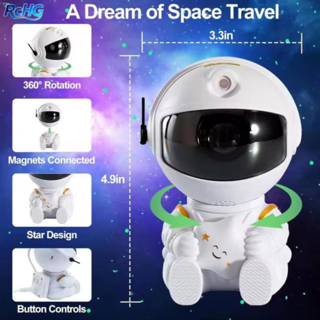 Astronaut Night Light Galaxy Projector – Baby Astronaut Starry Sky Light for Kids