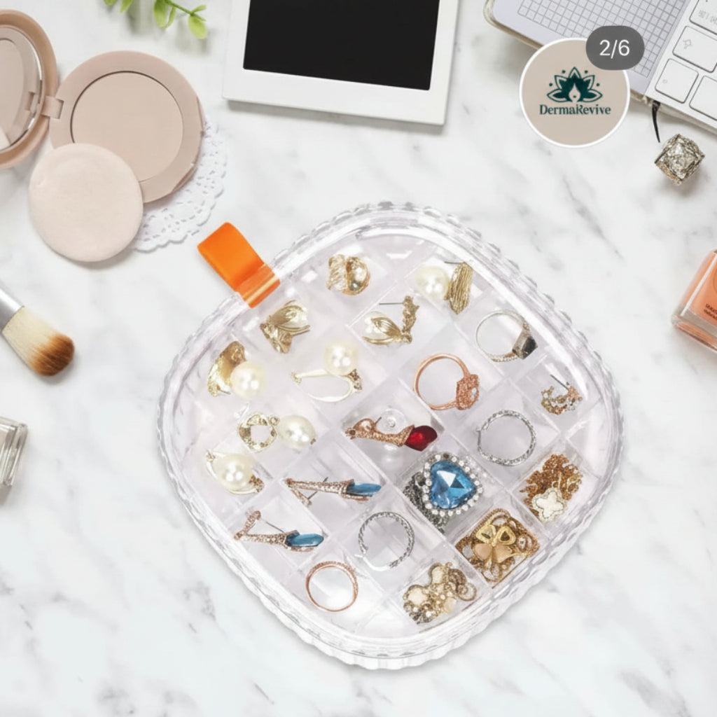 Jewelry Box – Single-Layer Storage for Earrings, Rings, Necklaces & Bracelets