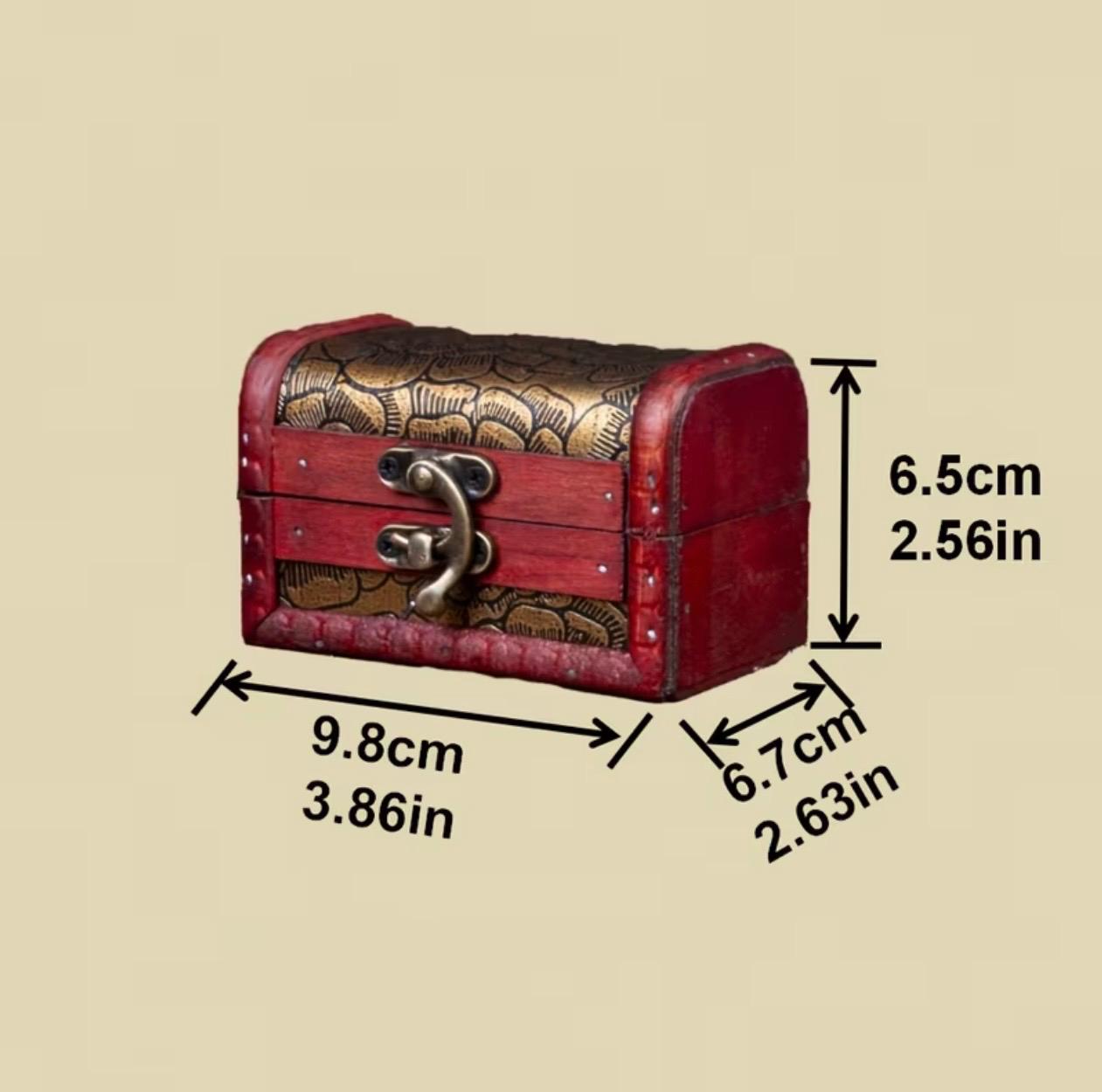 3PCS Vintage Floral Pattern Wooden Jewelry Box Set – Decorative Treasure Boxes