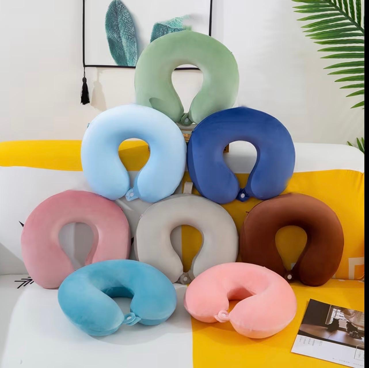 Travel Neck Pillow – Soft U-Shaped Support for Airplane, Car, Home & Office
