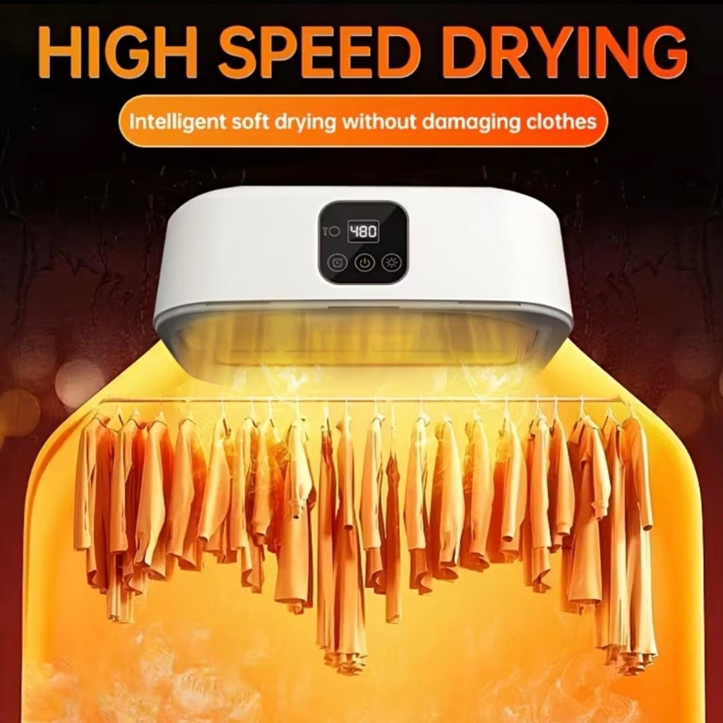 Portable Quick-Dry Clothes Dryer – 2-Pin Plug Powered