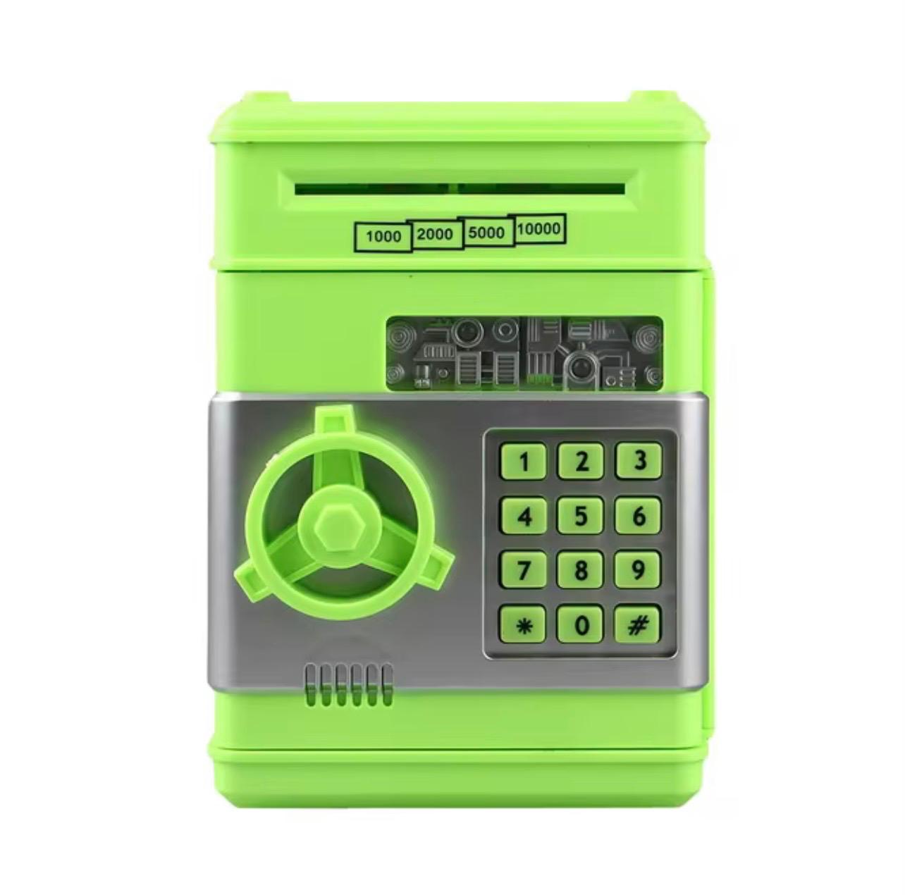 Password-protected electronic Penny Bank, ATM coin roll money box, available in Random colors,