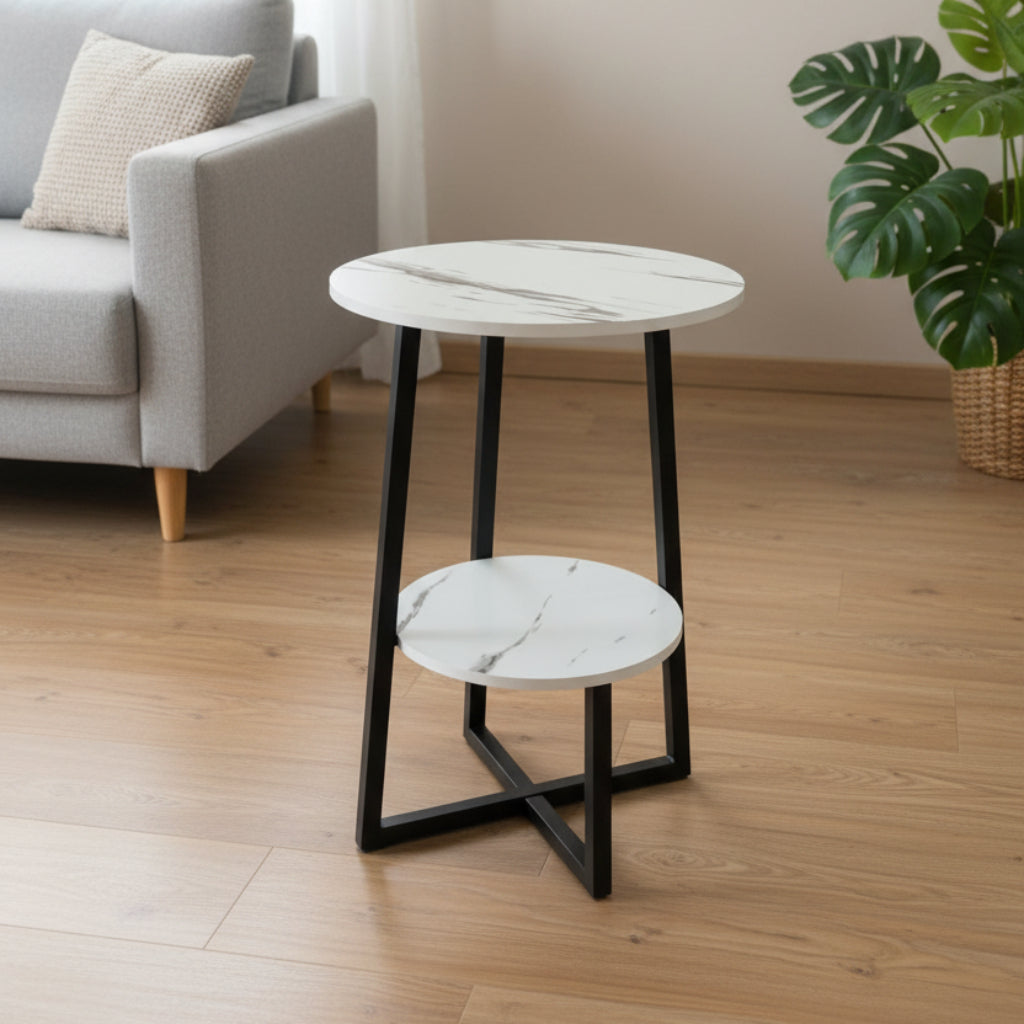 Double Layer Wooden Side Table