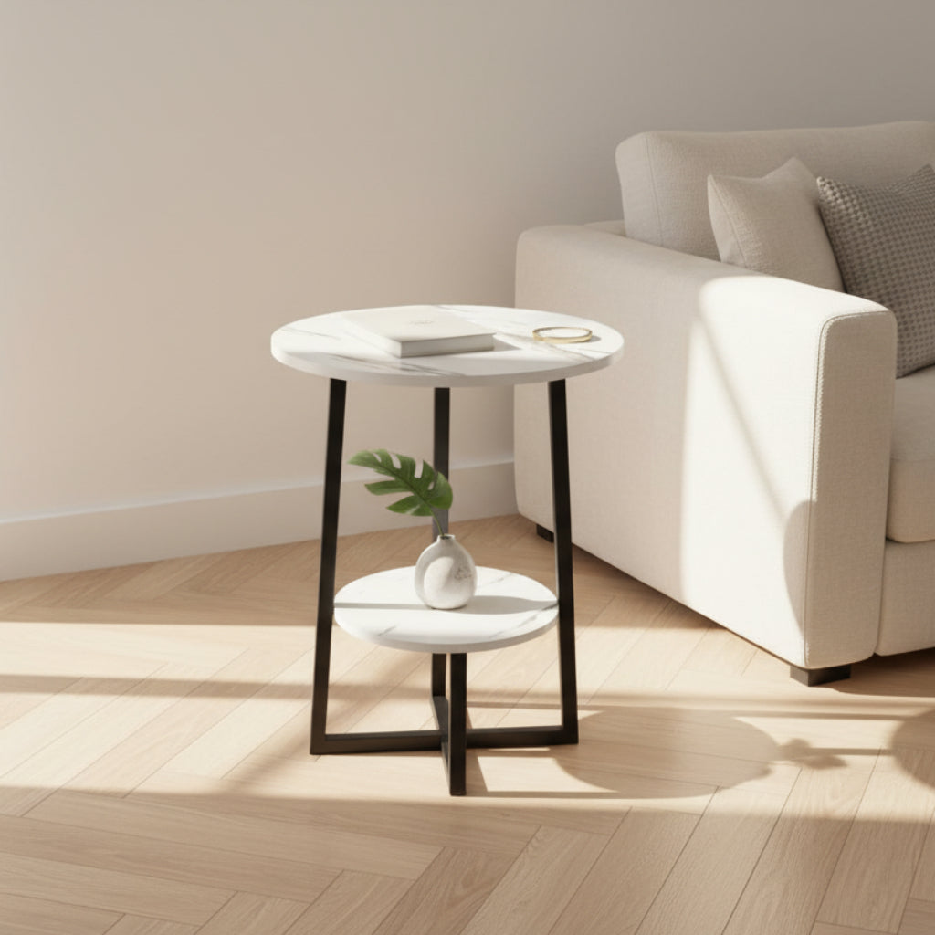 Double Layer Wooden Side Table
