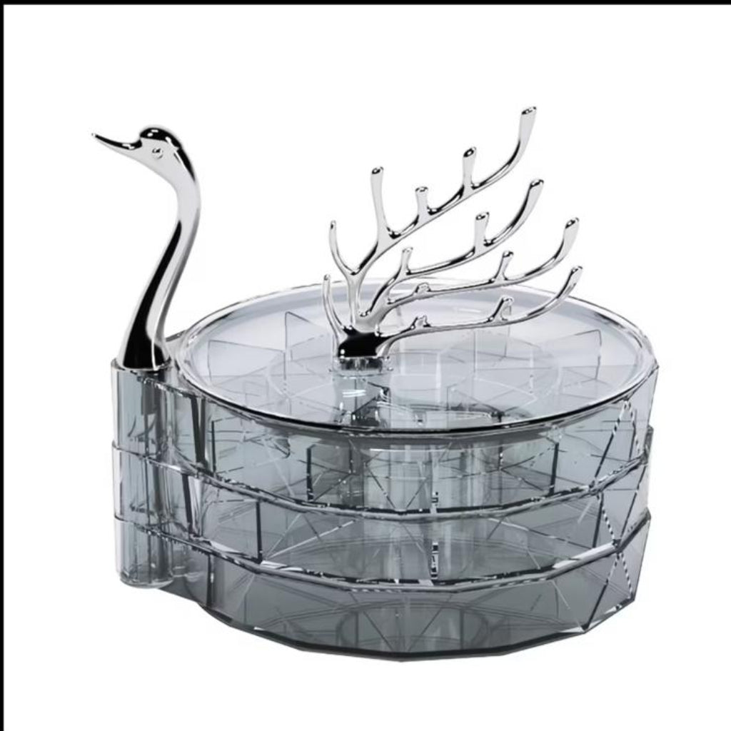 Desktop Jewelry Box – Large Capacity Earrings & Accessories Storage, Stylish Gift Organizer