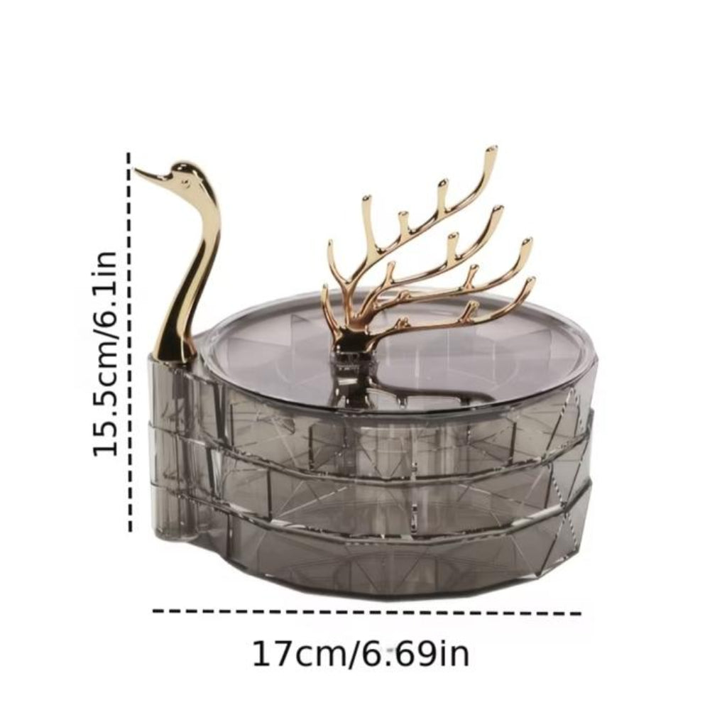 Desktop Jewelry Box – Large Capacity Earrings & Accessories Storage, Stylish Gift Organizer