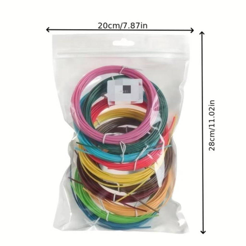 3D Pen PLA Filament Refill Pack – 10 Colors, 5M Each