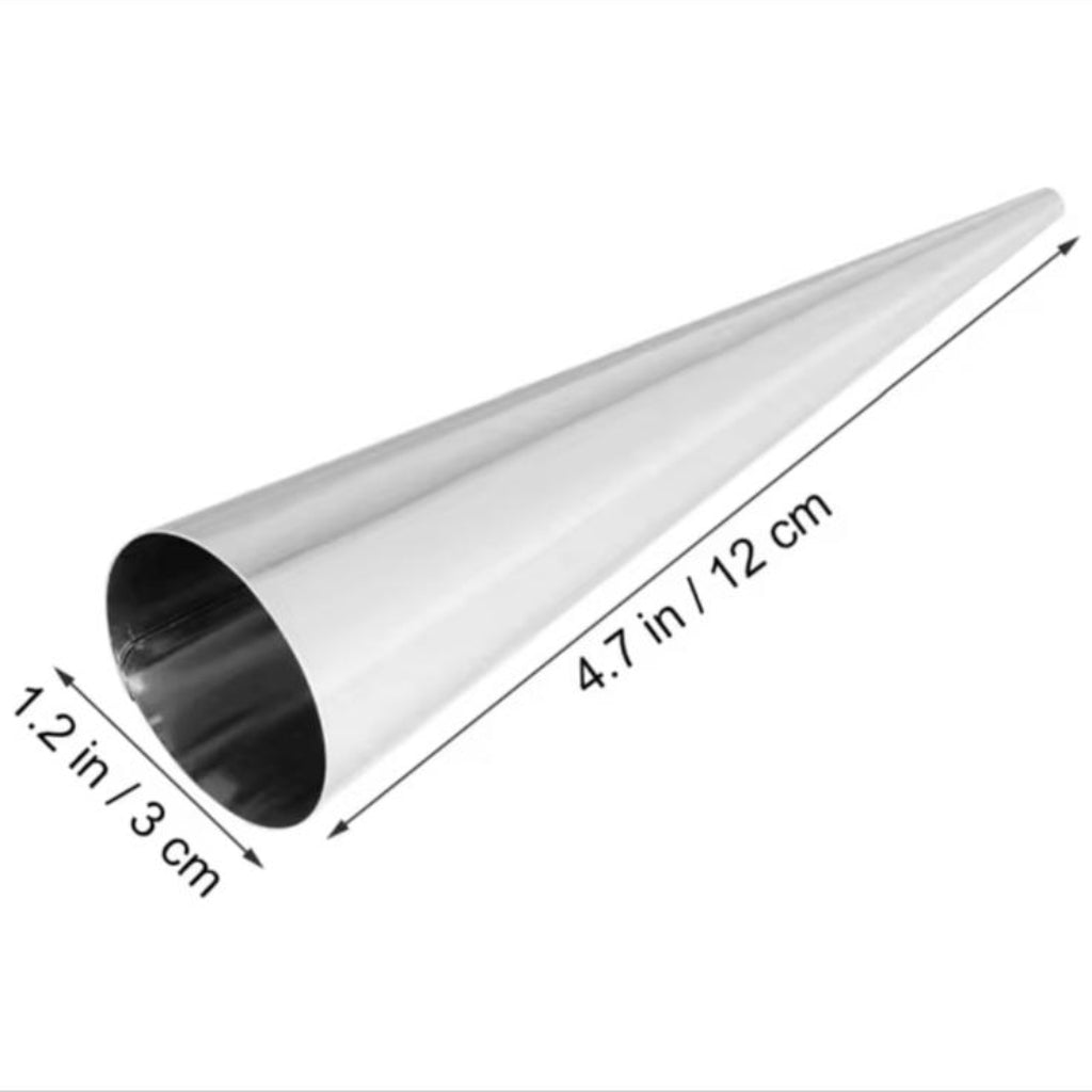 6pcs Stainless Steel Danish Cone Spiral Tube Set – Kitchen Baking Tools