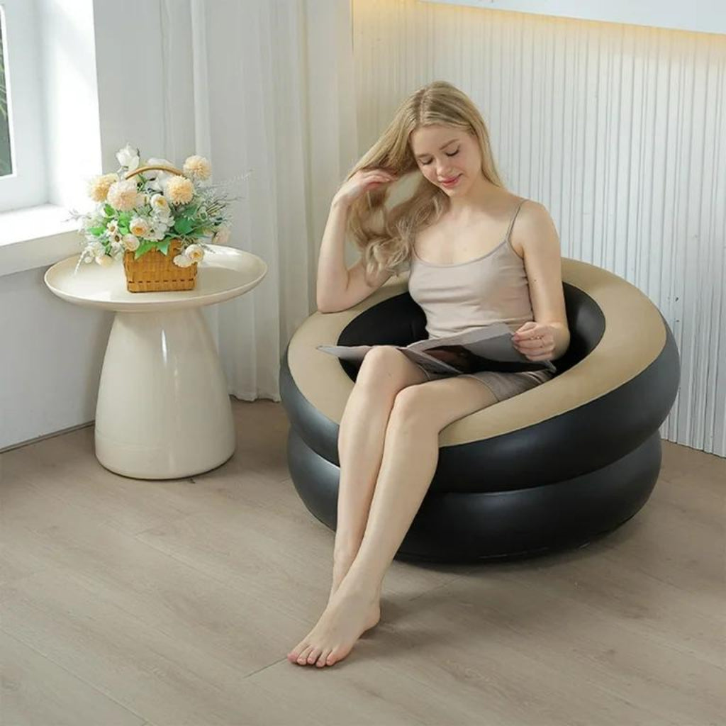 Inflatable Outdoor Lazy Sofa – Foldable Single Person Camping Air Chair