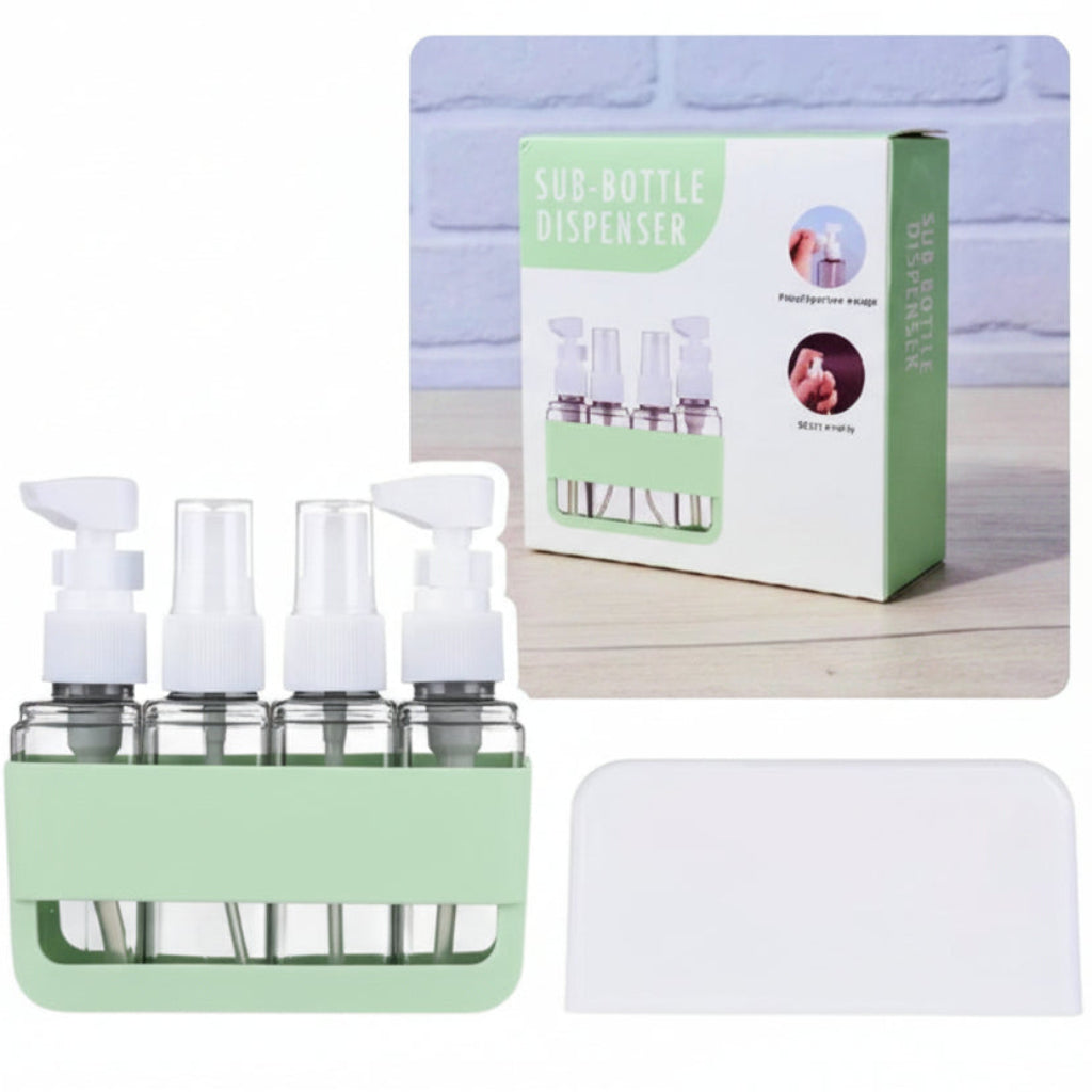 Portable Travel Toiletry Set – Refillable Cosmetic Bottles for Shampoo, Lotion & Body Wash