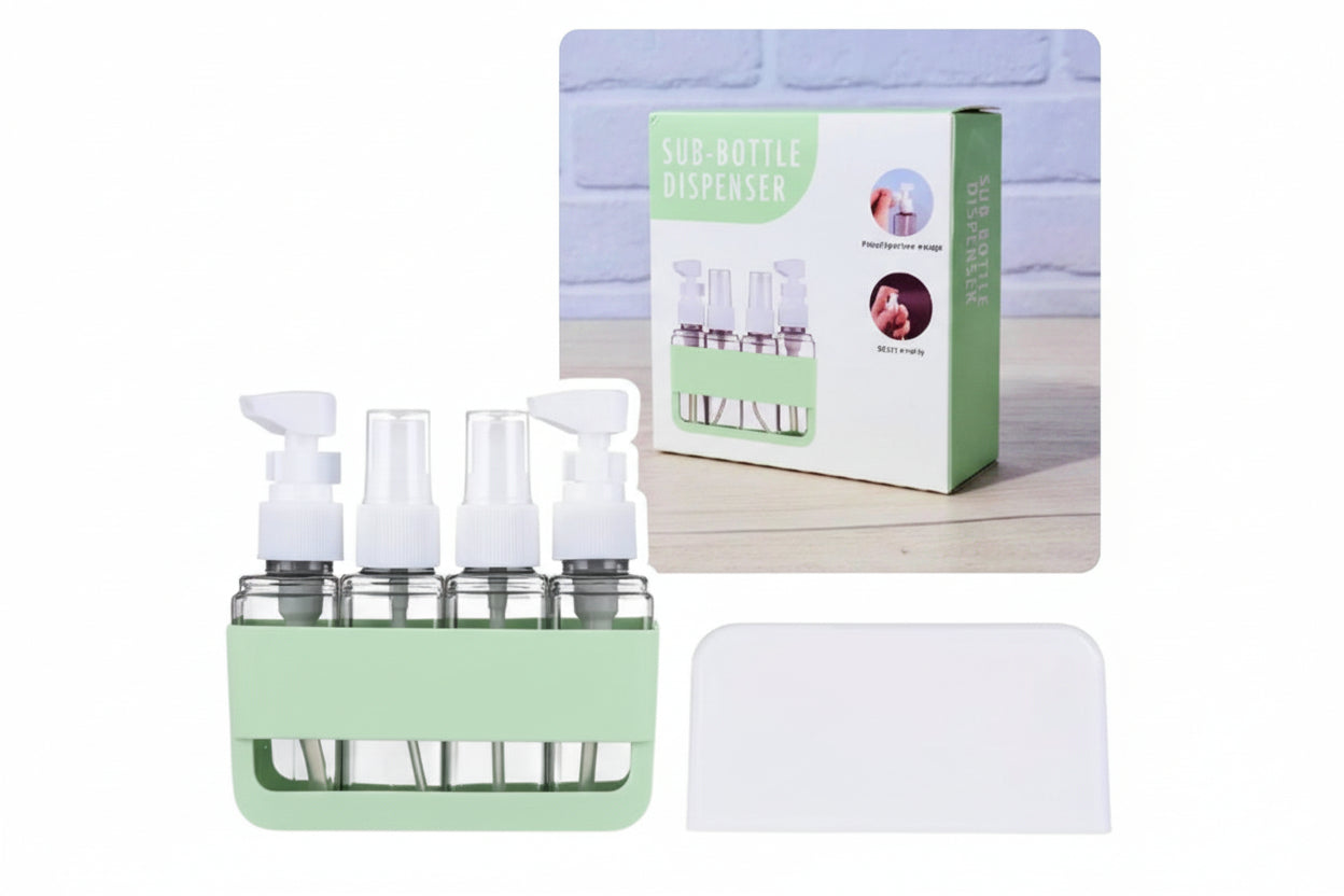 Portable Travel Toiletry Set – Refillable Cosmetic Bottles for Shampoo, Lotion & Body Wash