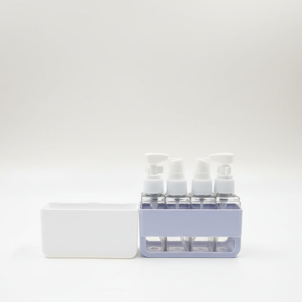 Portable Travel Toiletry Set – Refillable Cosmetic Bottles for Shampoo, Lotion & Body Wash