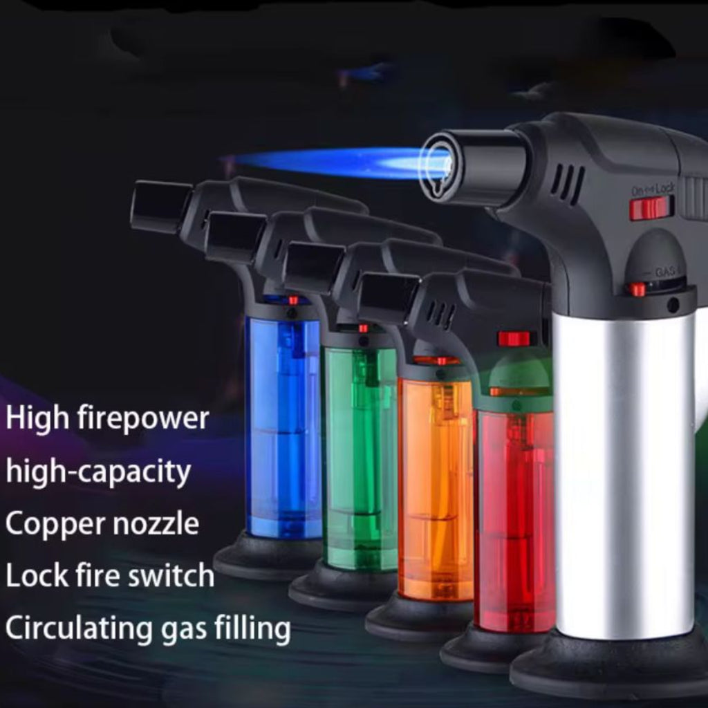 Refillable Butane Gas Lighter Torch - Adjustable Flame Jet Lighter
