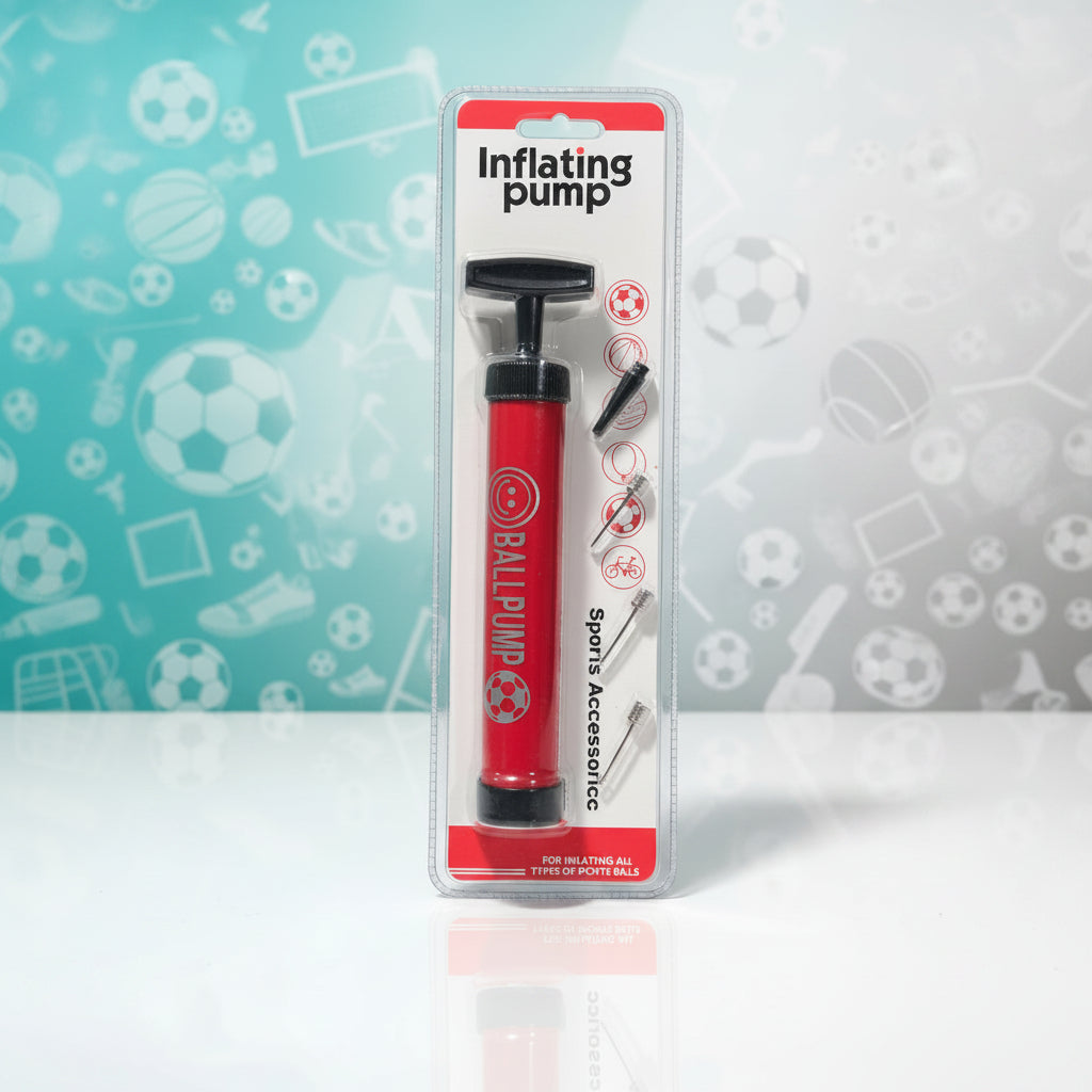 Portable Ball Air Pump with Needles | Hand Inflating Pump for Sports Balls & Inflatables