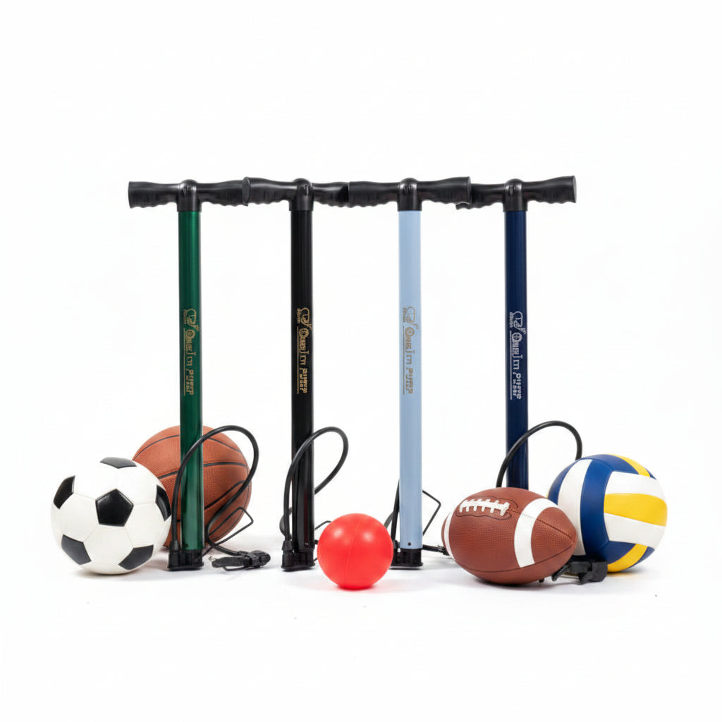 Portable Hand Air Pump with Dual Nozzle & Flexible Hose – Multi-Purpose Inflator for Balls,Sports Equipment