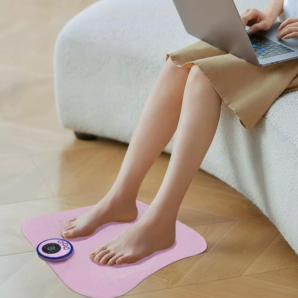 EMS Portable Foldable Foot Massager Mat – Electric Foot Muscle Stimulator & Relaxation Pad
