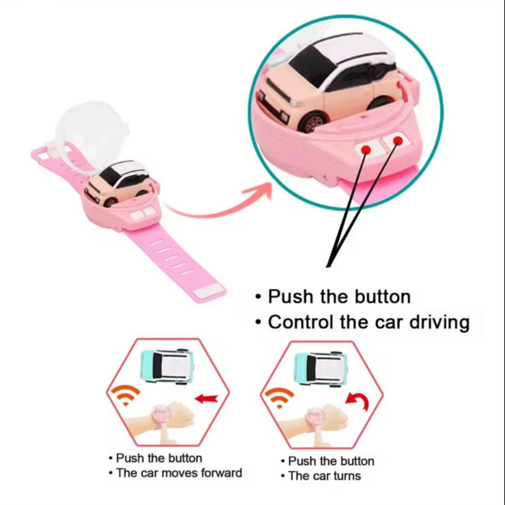 Mini Car Watch Toy – USB Rechargeable Racing Watch for Kids