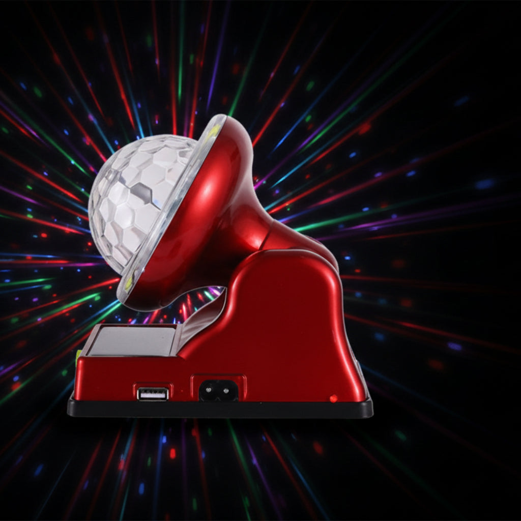 Solar Powered Emergency Light with Multi-Color LED Lighting