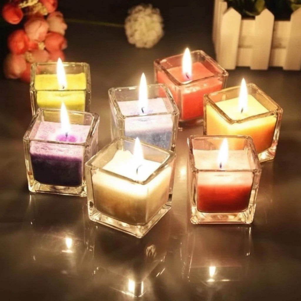 Luxury Scented Candle 2 pcs Set – Aromatherapy Glass Jar Candles for Home Decor